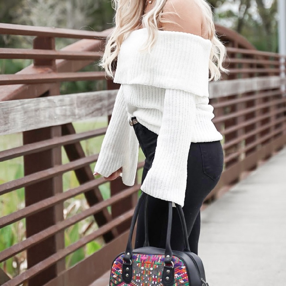 Off the shoulder sweater